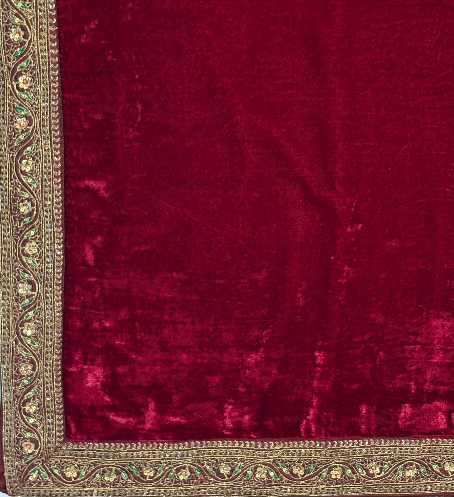 Handcrafted Velvet with Hand Embroidery