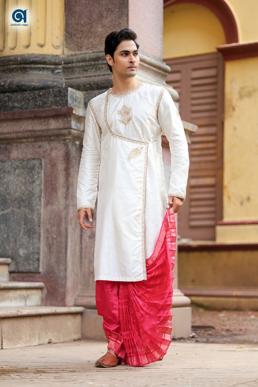 Pure Silk Angarakha With Hand Embroidery