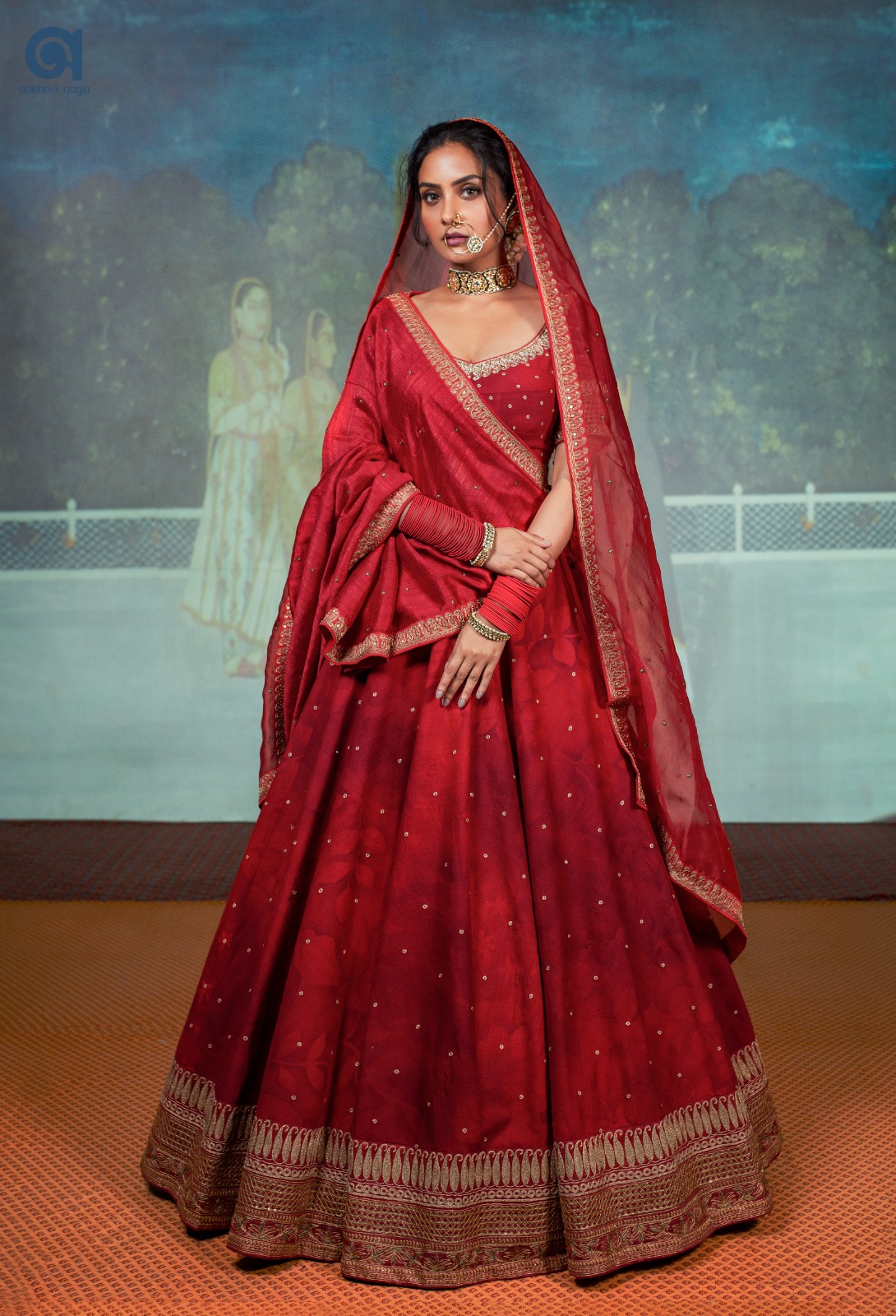 Hand Printed Lehenga